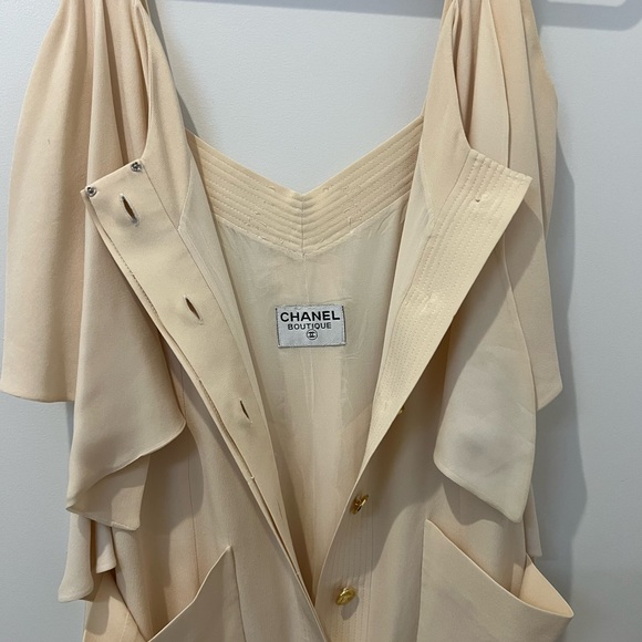 80’s Vintage Chanel Dress, Ivory, Good condition - Picture 4 of 6